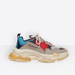Balenciaga Triple S Sneaker Blue & Red - Size 8